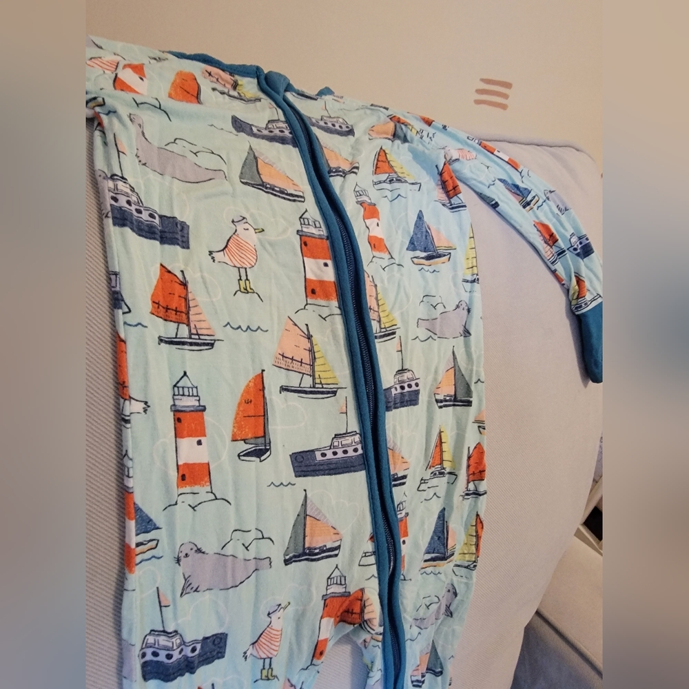 Little Sleepies 6-12 month bamboo pajamas, sold out nautical boat print